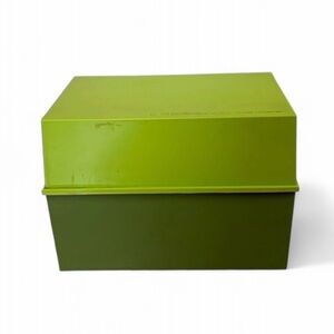 Betty Crocker Vintage Green Recipe Card Library Plastic File Box, Hinged Box